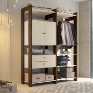 Guarda Roupa Closet Modulado Toronto Malbec/Off White - Luapa