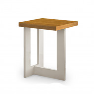 Mesa Lateral Esparta 0,50 Carvalho / Off White