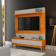 Painel Para Tv Ripado Até 75 Polegadas Antalya Freijo Mani