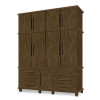 Guarda Roupa Londres 4 Portas Luapa - Malbec - 1