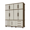 Guarda Roupa Londres 4 Portas Luapa - Malbec/ Off White - 2