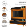 Painel Para Tv Ripado Até 75 Polegadas Antalya Freijo Preto - 2