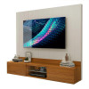 Painel Para Tv 75 Polegadas Carvalho Off White Conquest Luapa - Carvalho/Off White - 2