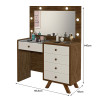 Penteadeira Camarim Com Led E Espelho Luna Malbec Off White - 4